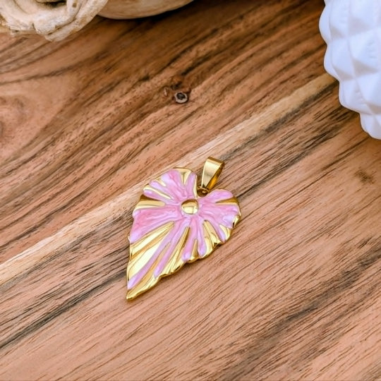 Breloque de grand coeur illuminé menthe, blanc ou rosé