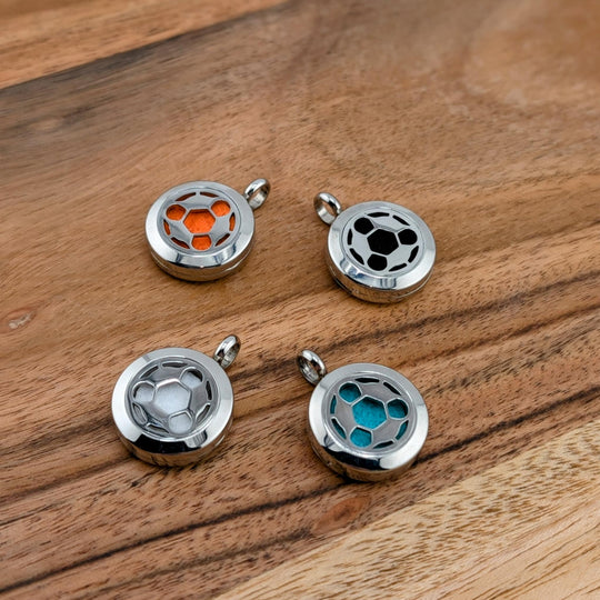 Pendentif aromathérapie pour tampon en feutre ballon de soccer (petit)