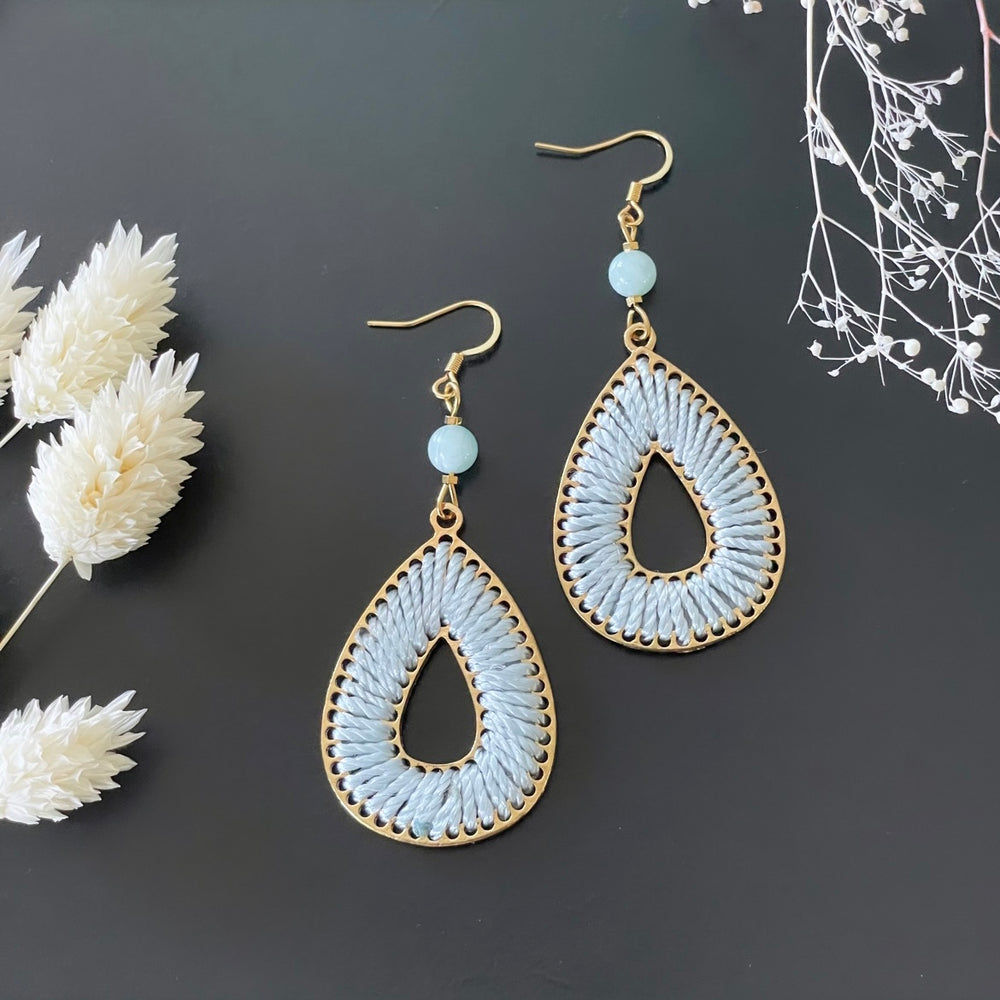Boucles d'oreilles Aquamarine