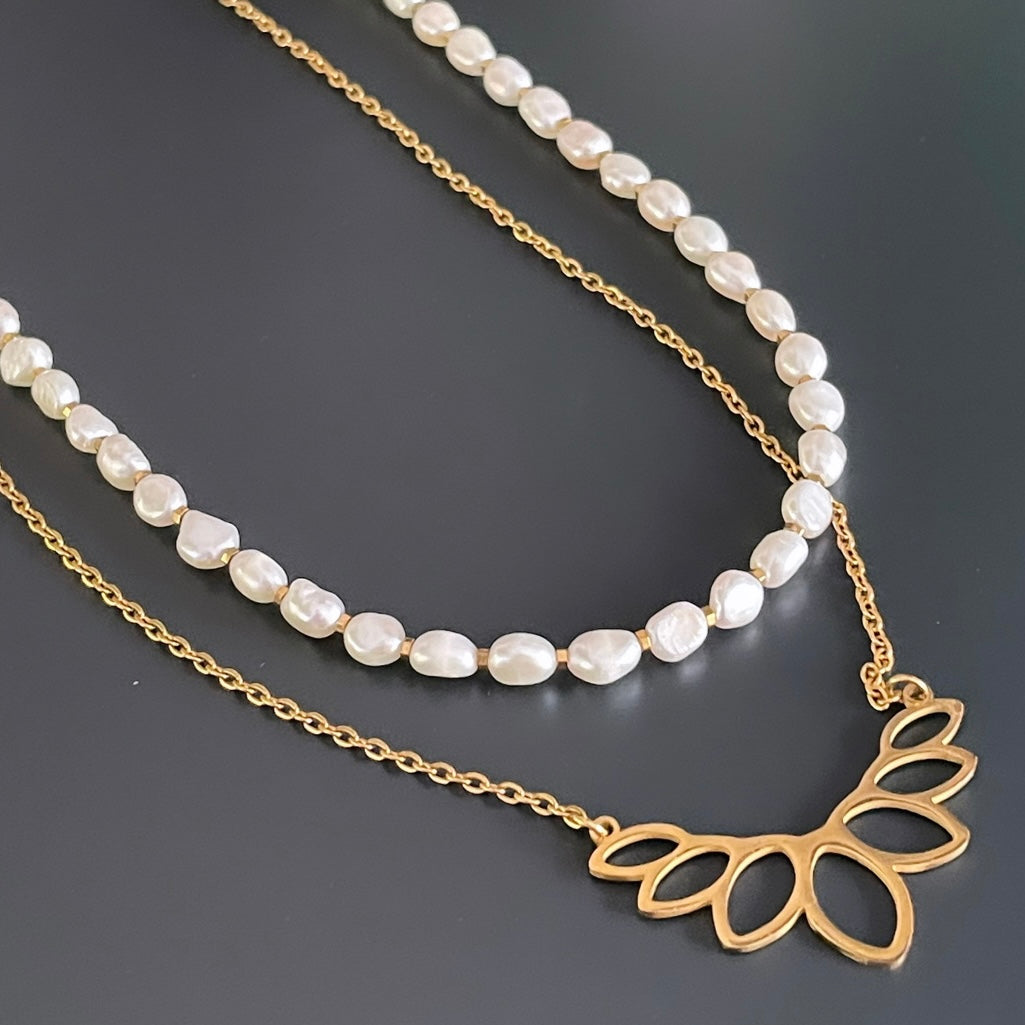 Collier Crown en acier inoxydable or