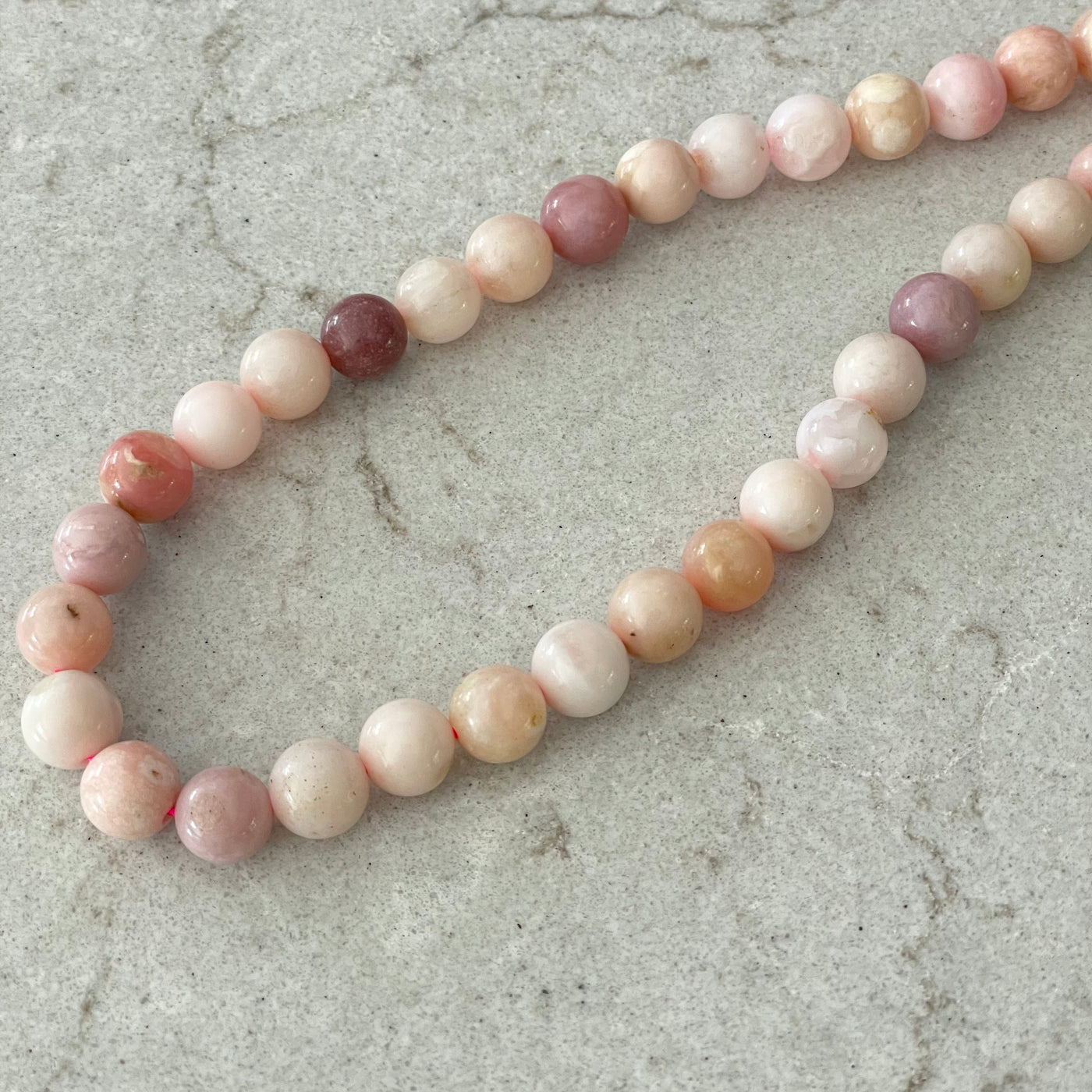 Pink opal rope 8 mm