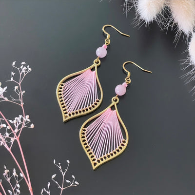 Petite Arielle pink earrings
