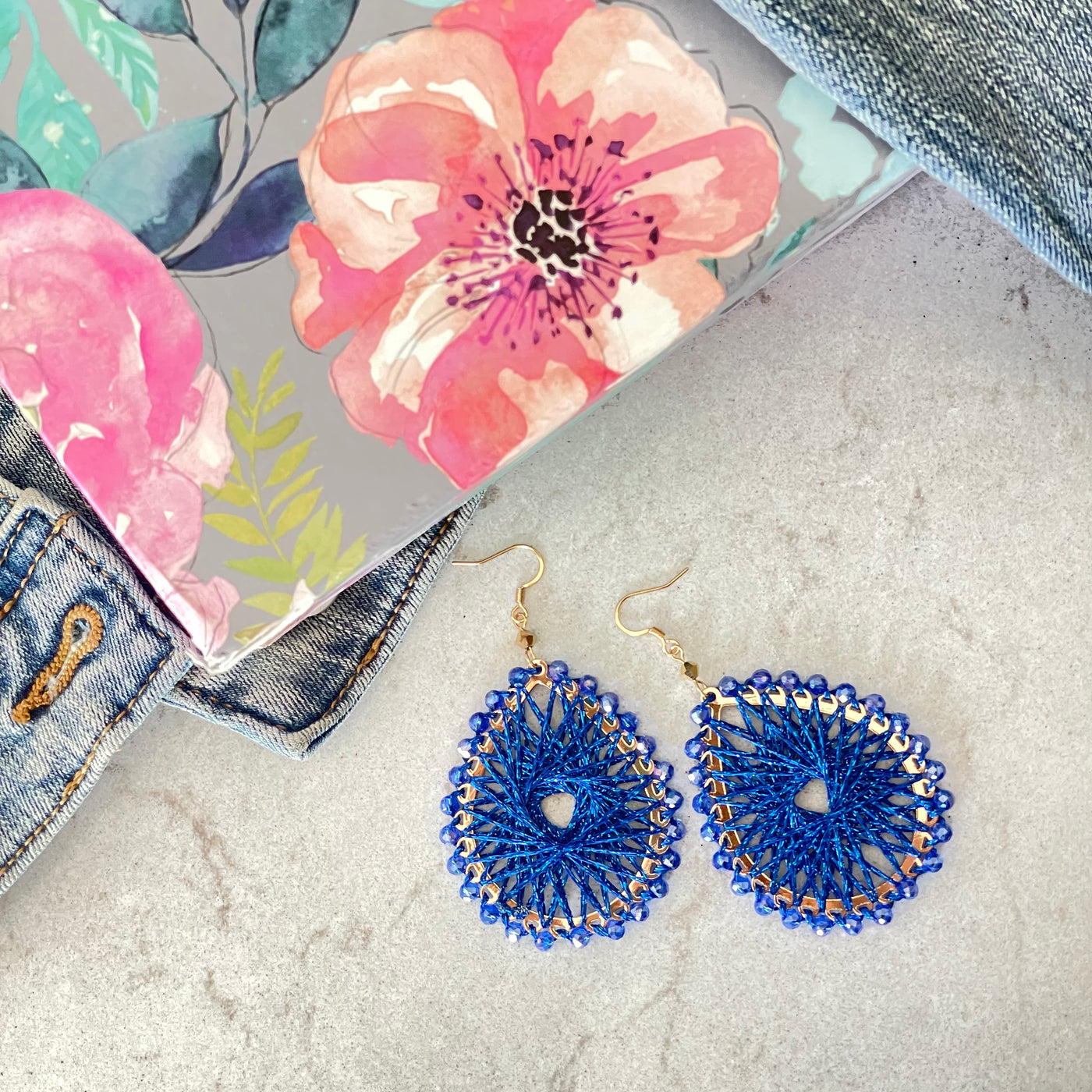 Ohana royal blue earrings