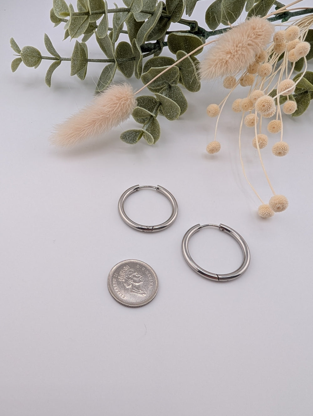 Boucles d'oreilles Anneaux simple couleur or ou argent