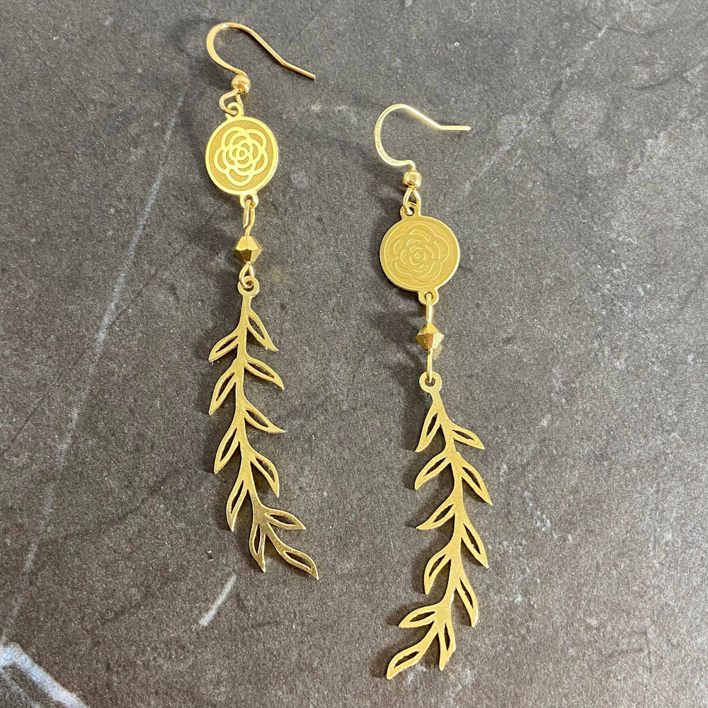 Boucles d'oreilles Passiflore