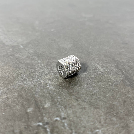 Breloque de tube chic pavé de zircon couleur aux choix