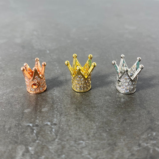 Breloque de grande couronne couleur aux choix