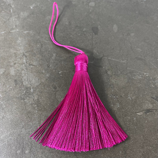 Pompon pour création de mala noir, bleu royal, turquoise ou fuschia