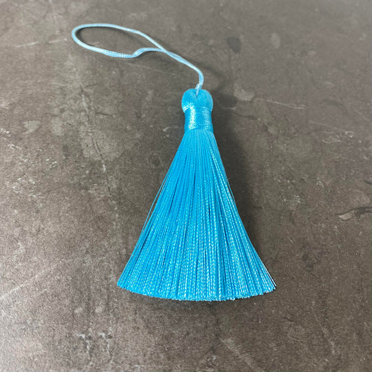 Pompon pour création de mala noir, bleu royal, turquoise ou fuschia