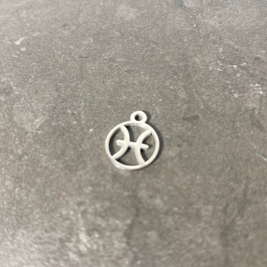 Breloque de signe zodiaque argent en acier inoxydable
