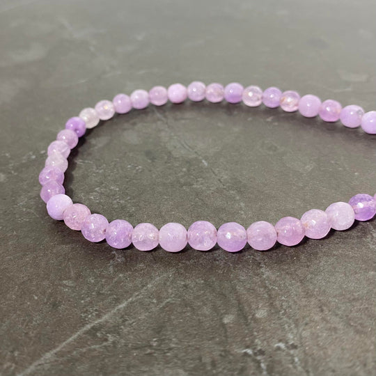 Corde de jade facetté lilas 6 mm