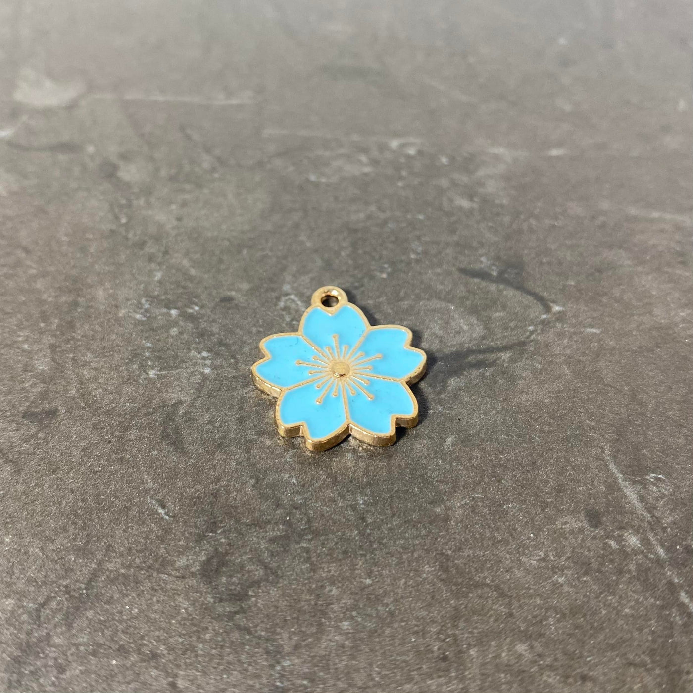 Blue flower charm