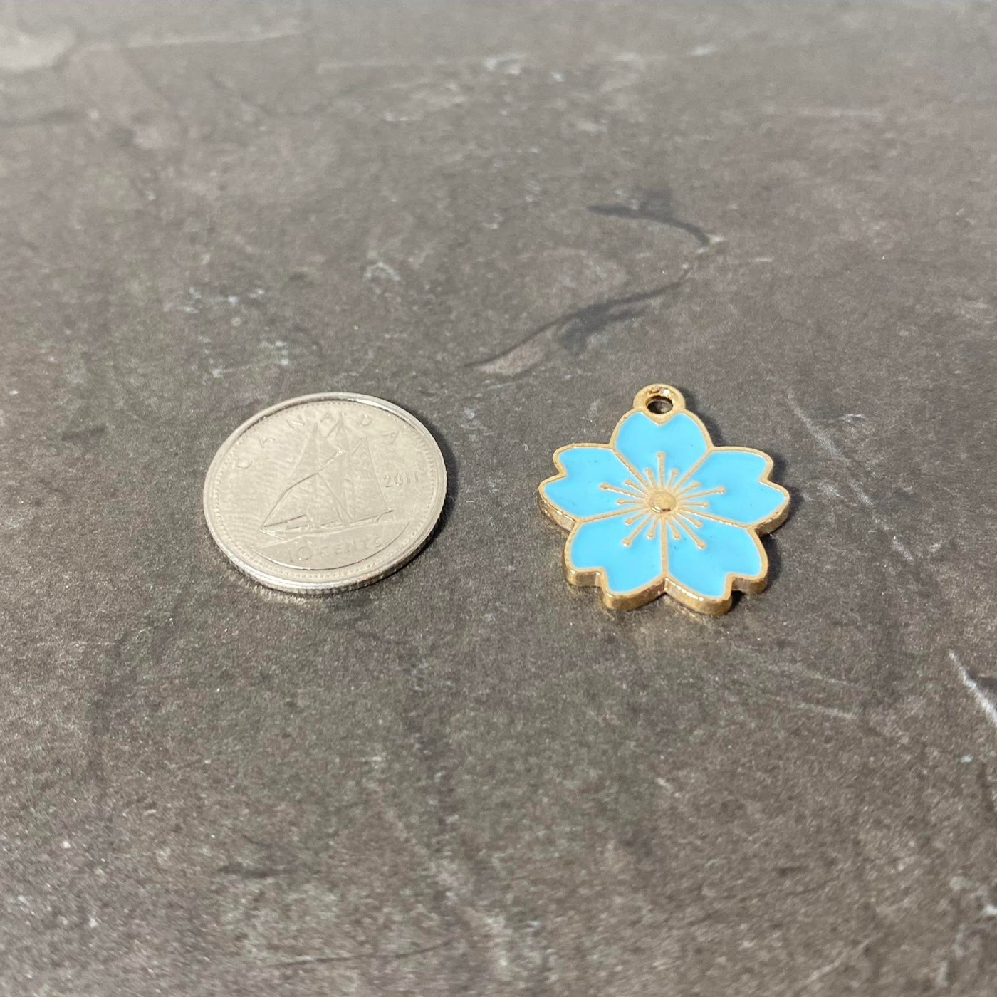 Blue flower charm