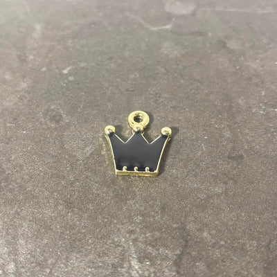 Black and Gold Crown Charm