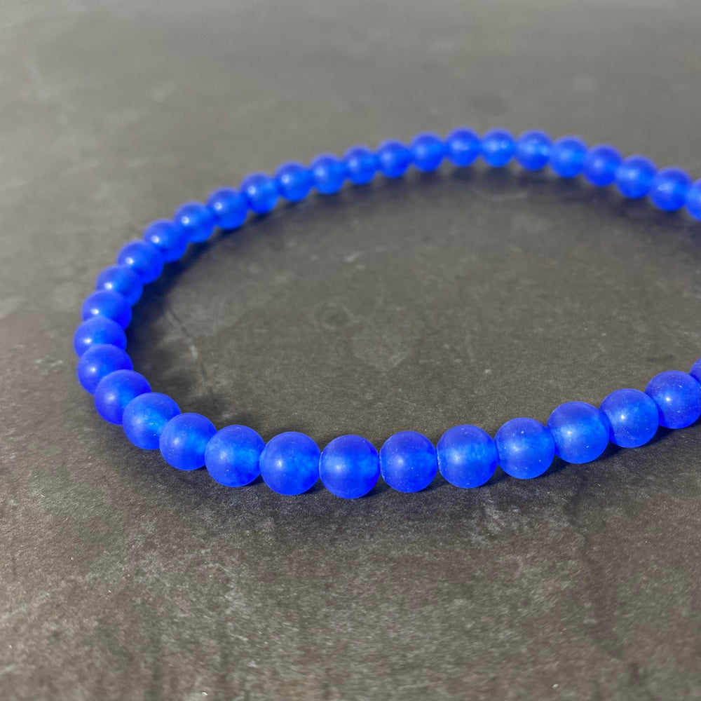 Jade bleu mat 6 ou 8 mm
