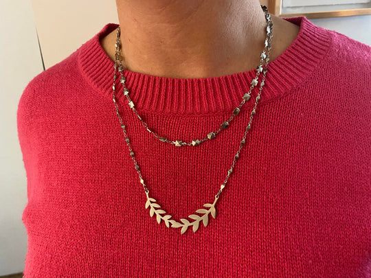 Chaine en acier inoxydable argent Willow 24 po ajustable