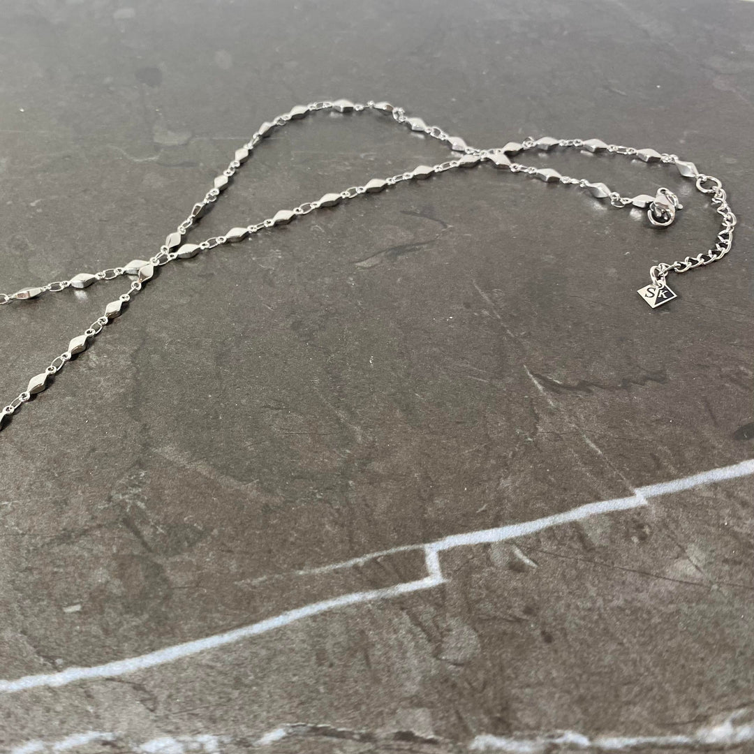 Chaine en acier inoxydable argent Willow 24 po ajustable