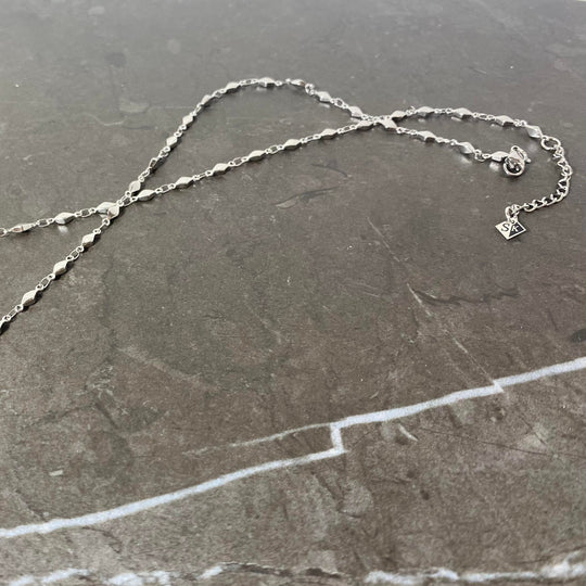 Chaine en acier inoxydable argent Willow 24 po ajustable
