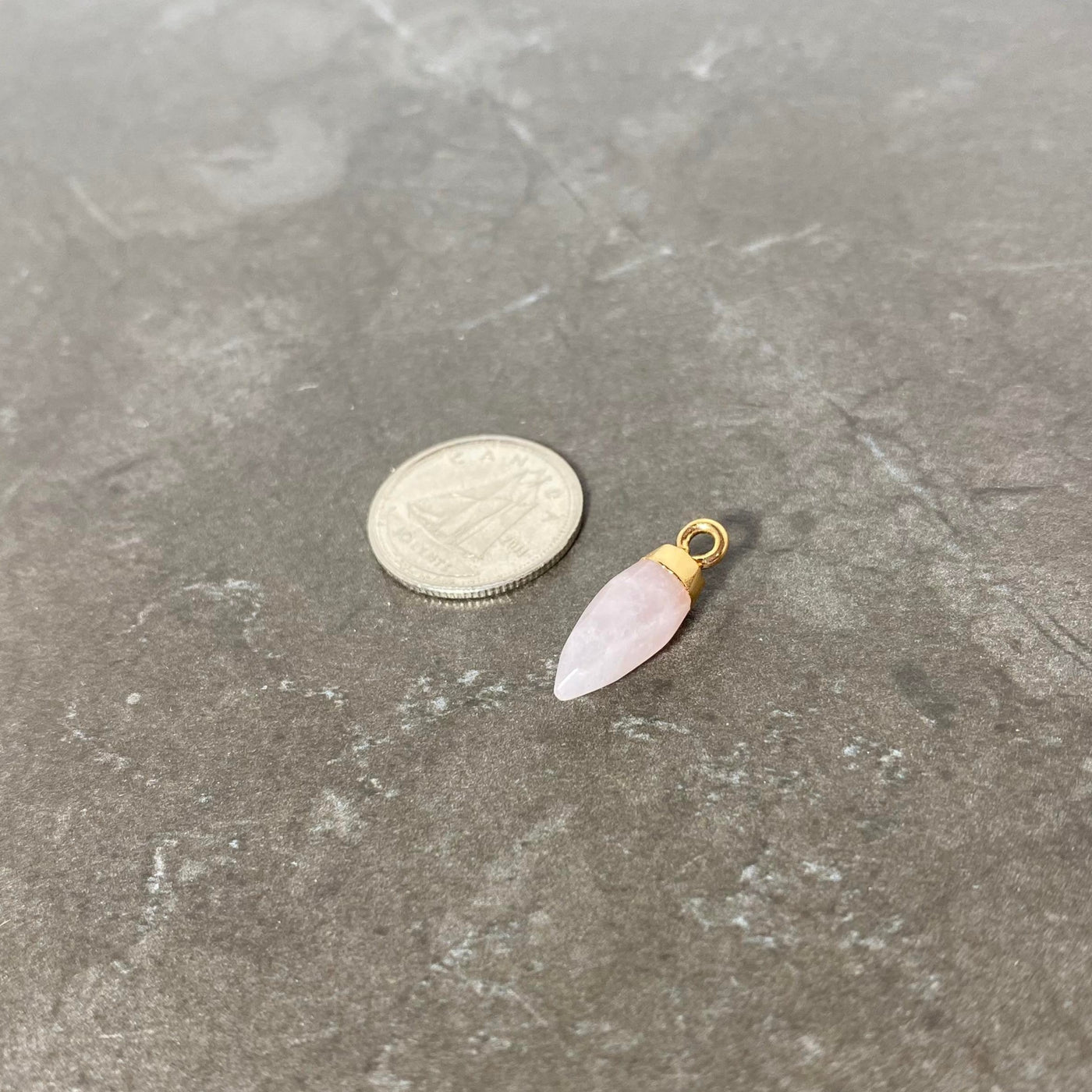 Mini quartz point charm