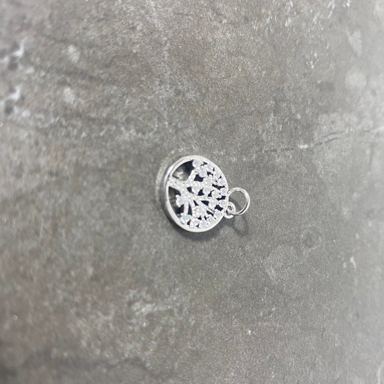 Breloque arbre de vie avec zircon brillant couleur aux choix OR-OR ROSE-ARGENT-NOIR