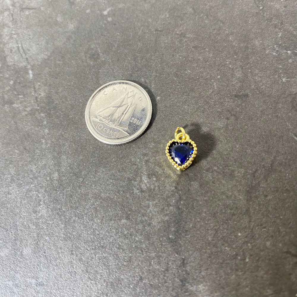 Breloque Petit coeur bleu royal