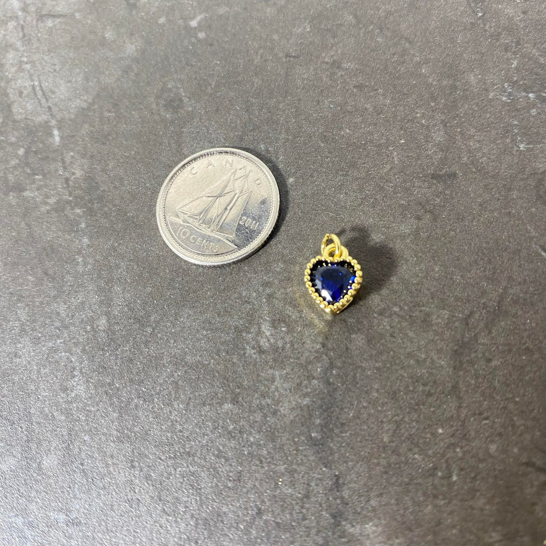 Breloque Petit coeur bleu royal