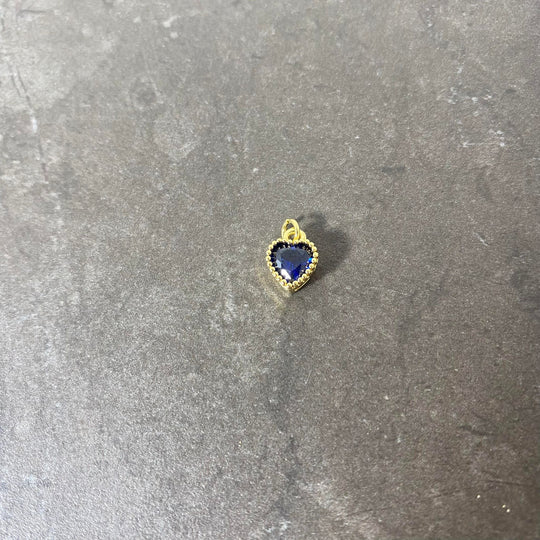 Breloque Petit coeur bleu royal