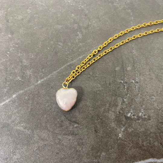 Collier Coeur de Nacre or