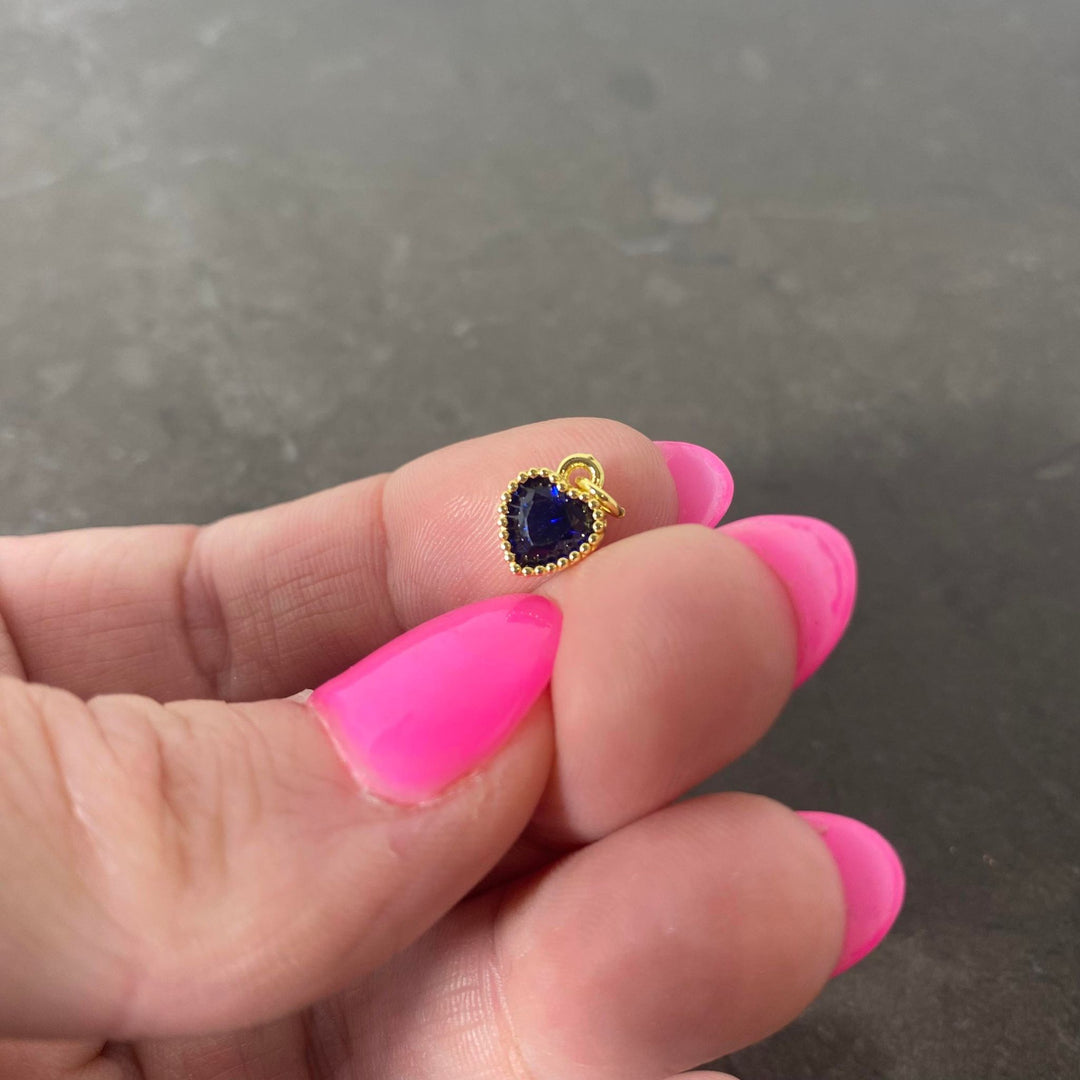 Breloque Petit coeur bleu royal