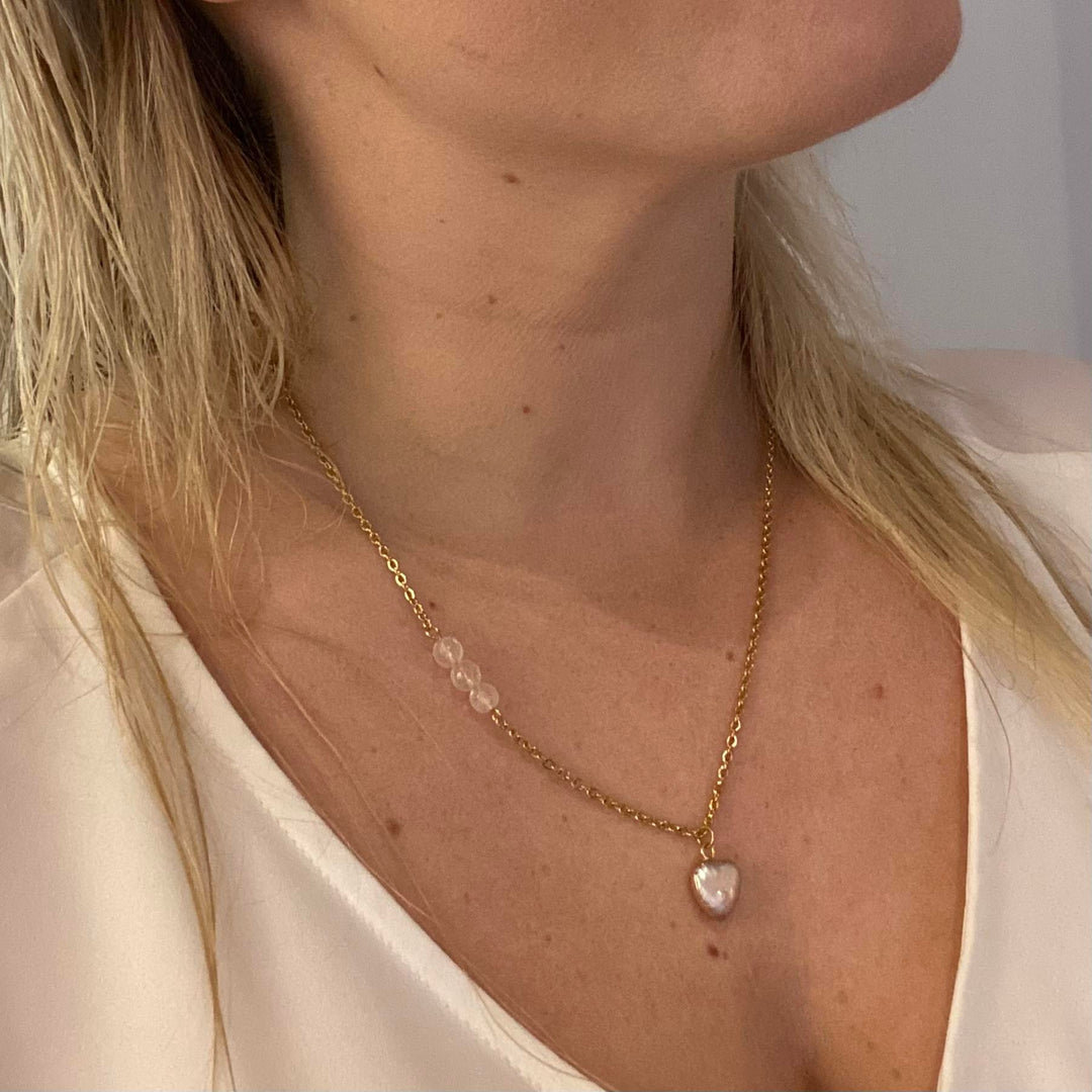 Collier Coeur de Nacre or