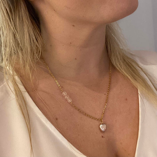Collier Coeur de Nacre or