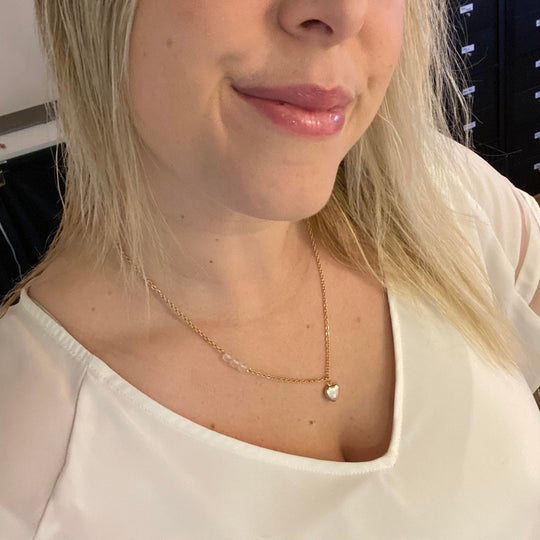 Collier Coeur de Nacre or