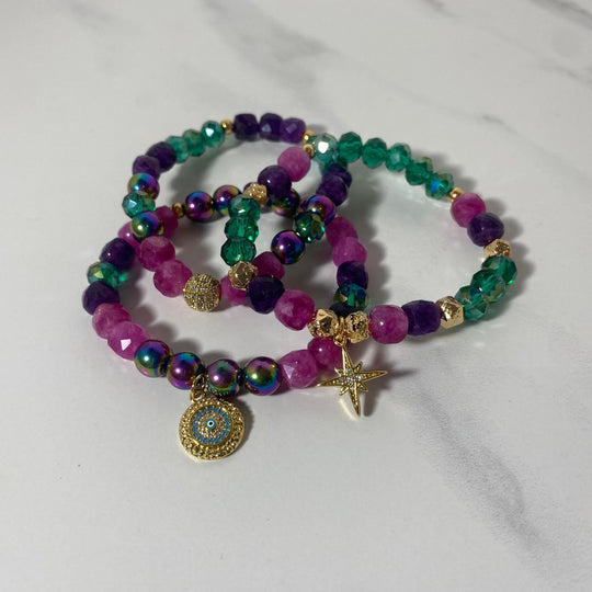 Trio Voie lactée, Colorfull et Joyfull par Bijoux Sophistikate et Isabelle Vaudry
