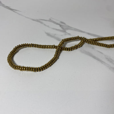 4mm Golden Hematite Rondelle String