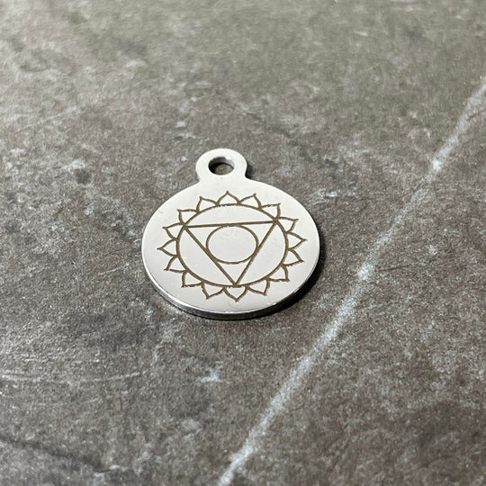 Breloques 7 chakras en acier inoxydable (vendues à l&