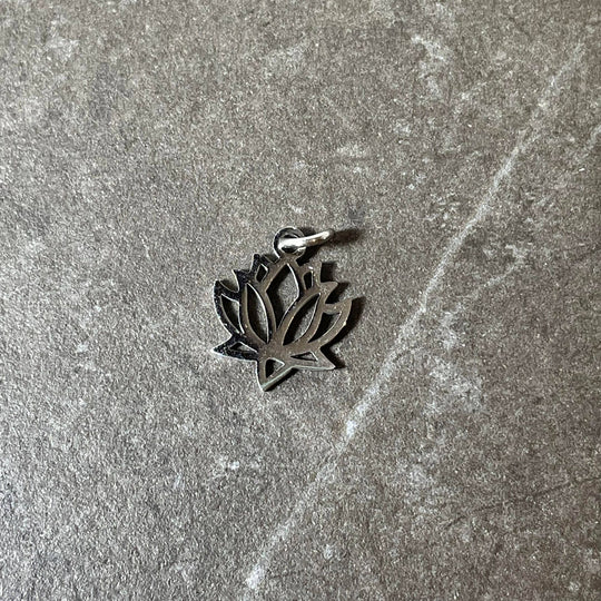 Breloque de Fleur de Lotus en acier inoxydable