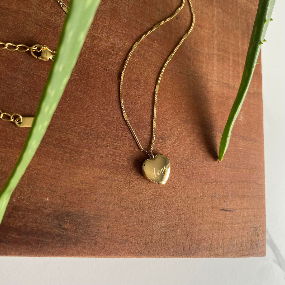 Collier Love en acier inoxydable or