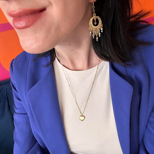 Collier Love en acier inoxydable or