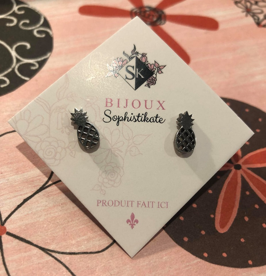 Boucles d'oreilles ananas