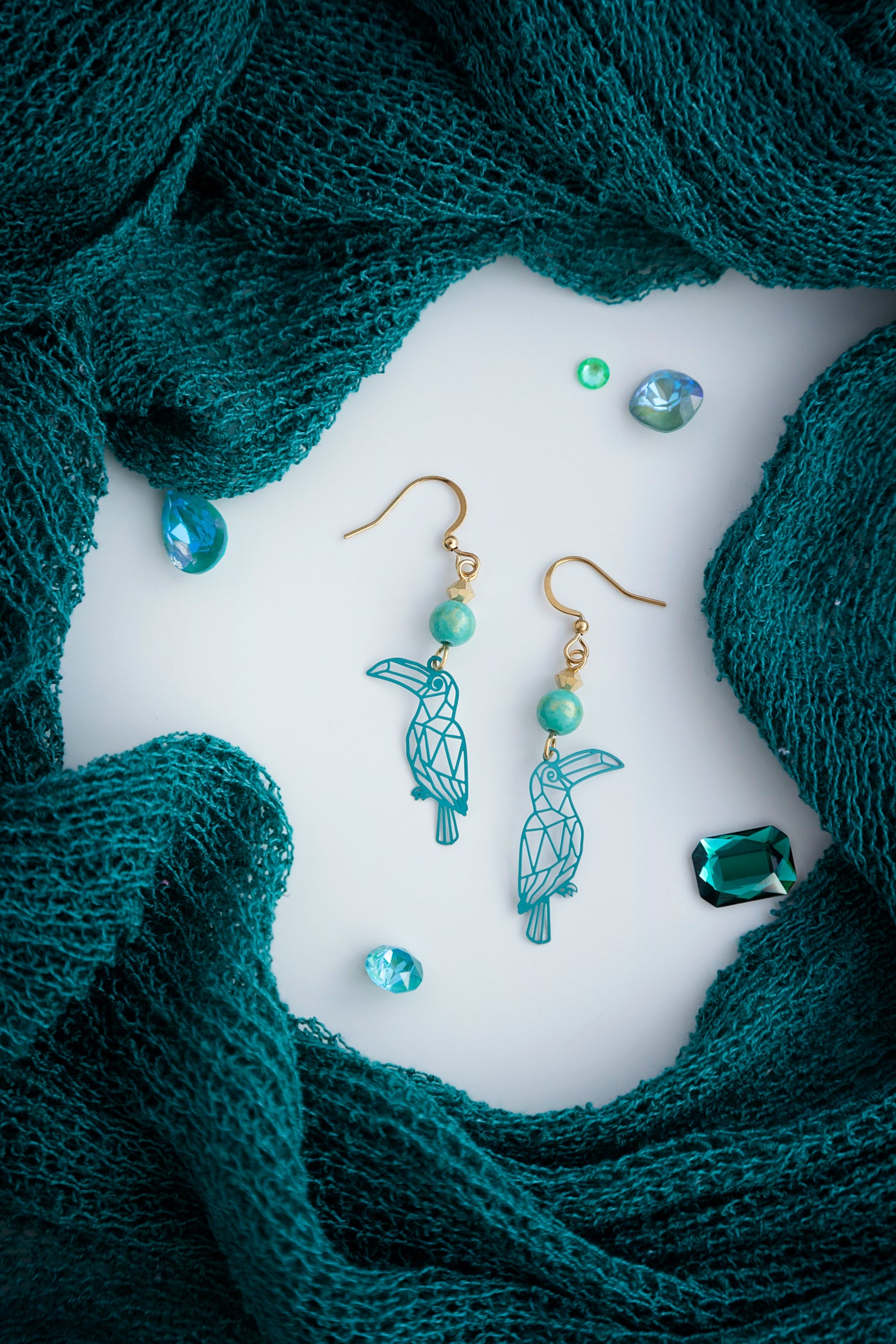 Turquoise Toucan earrings