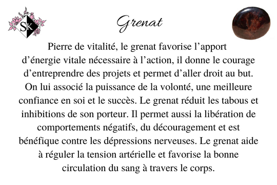 Corde de pierre Grenat 6 ou 8mm