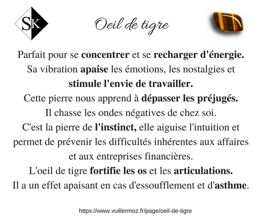 Corde oeil de tigre orange 8 mm