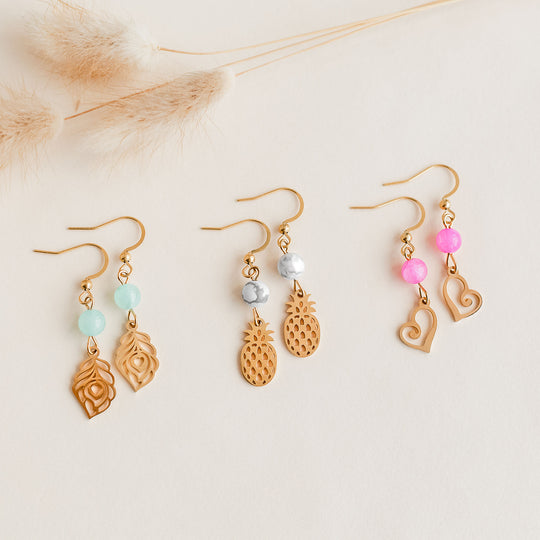 Les petites dorées! Paon, Ananas et coeur au choix.