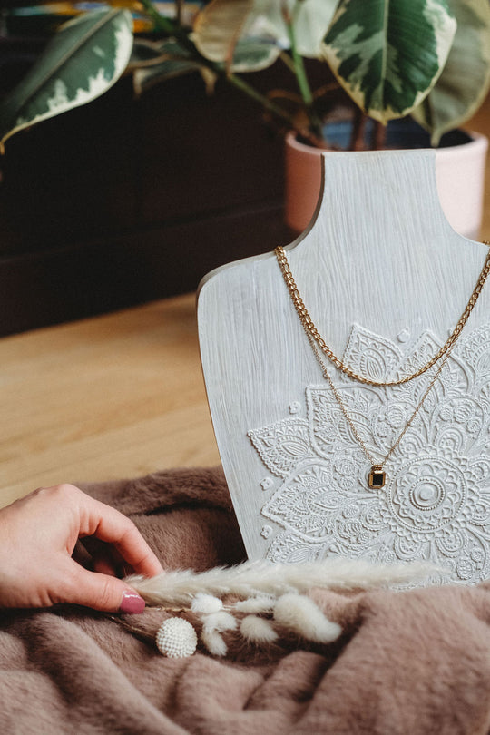 Collier Figaro à double chaîne en acier inoxydable