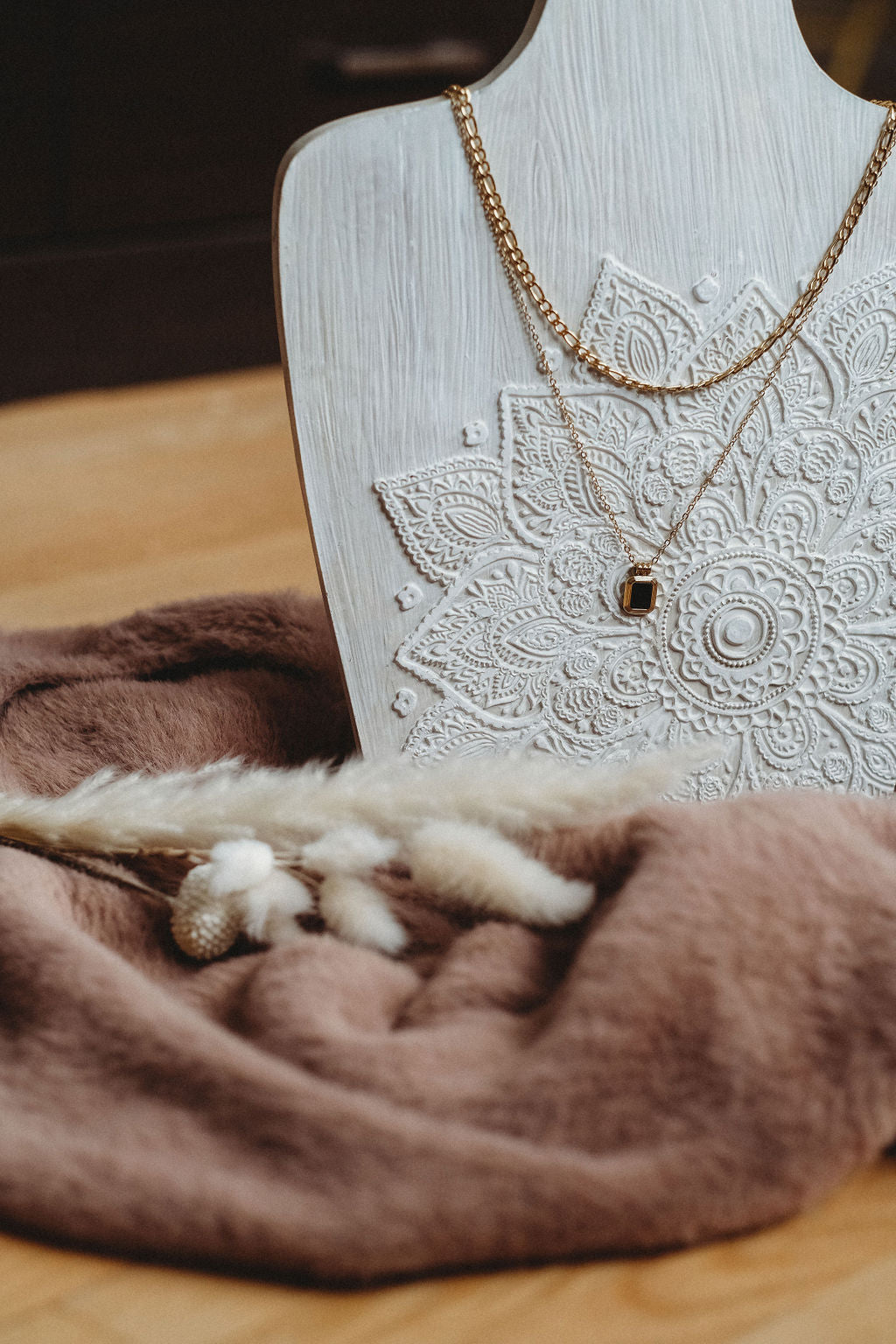 Collier Figaro à double chaîne en acier inoxydable