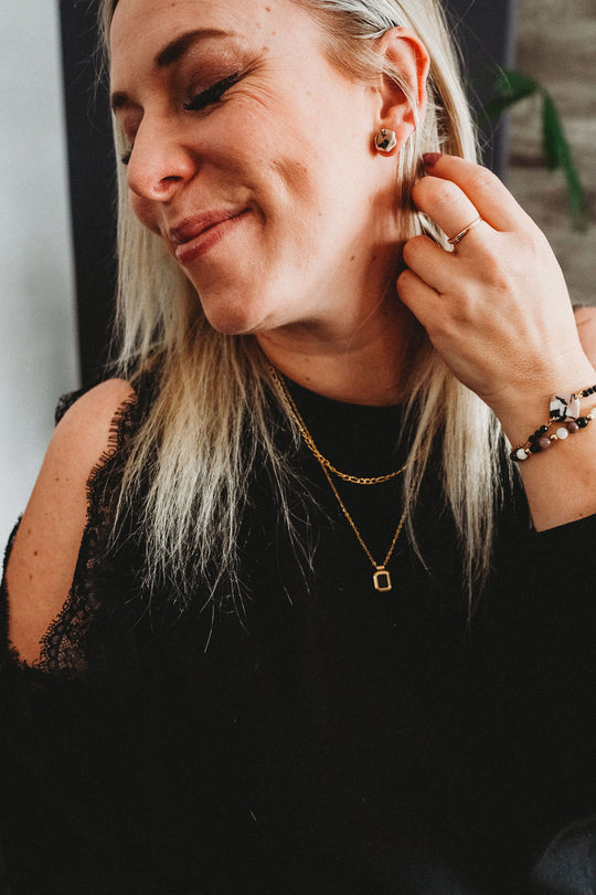 Collier Figaro à double chaîne en acier inoxydable