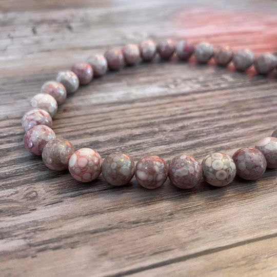 Corde de jaspe fossil rose