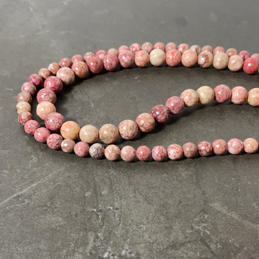 Corde de jaspe fossil rose