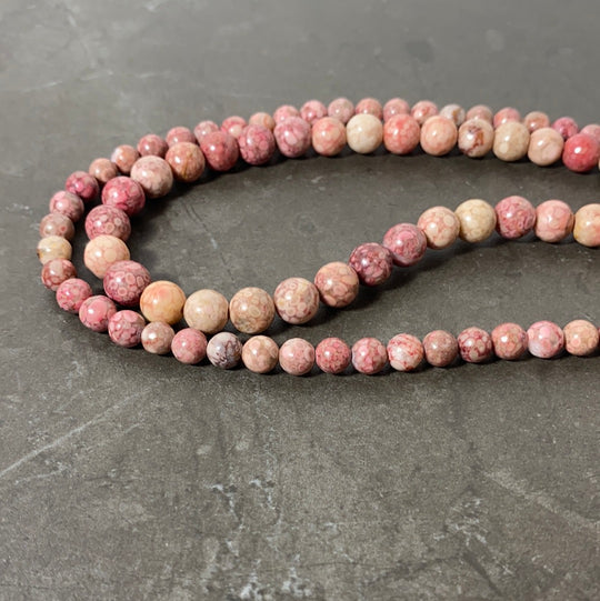 Corde de jaspe fossil rose