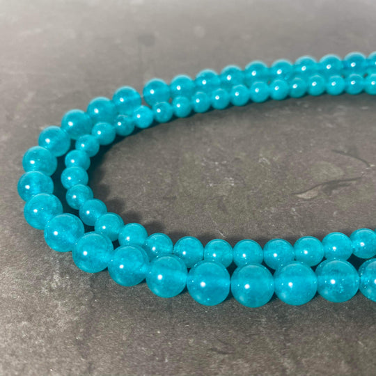 Corde de jade aqua 6 ou 8 mm